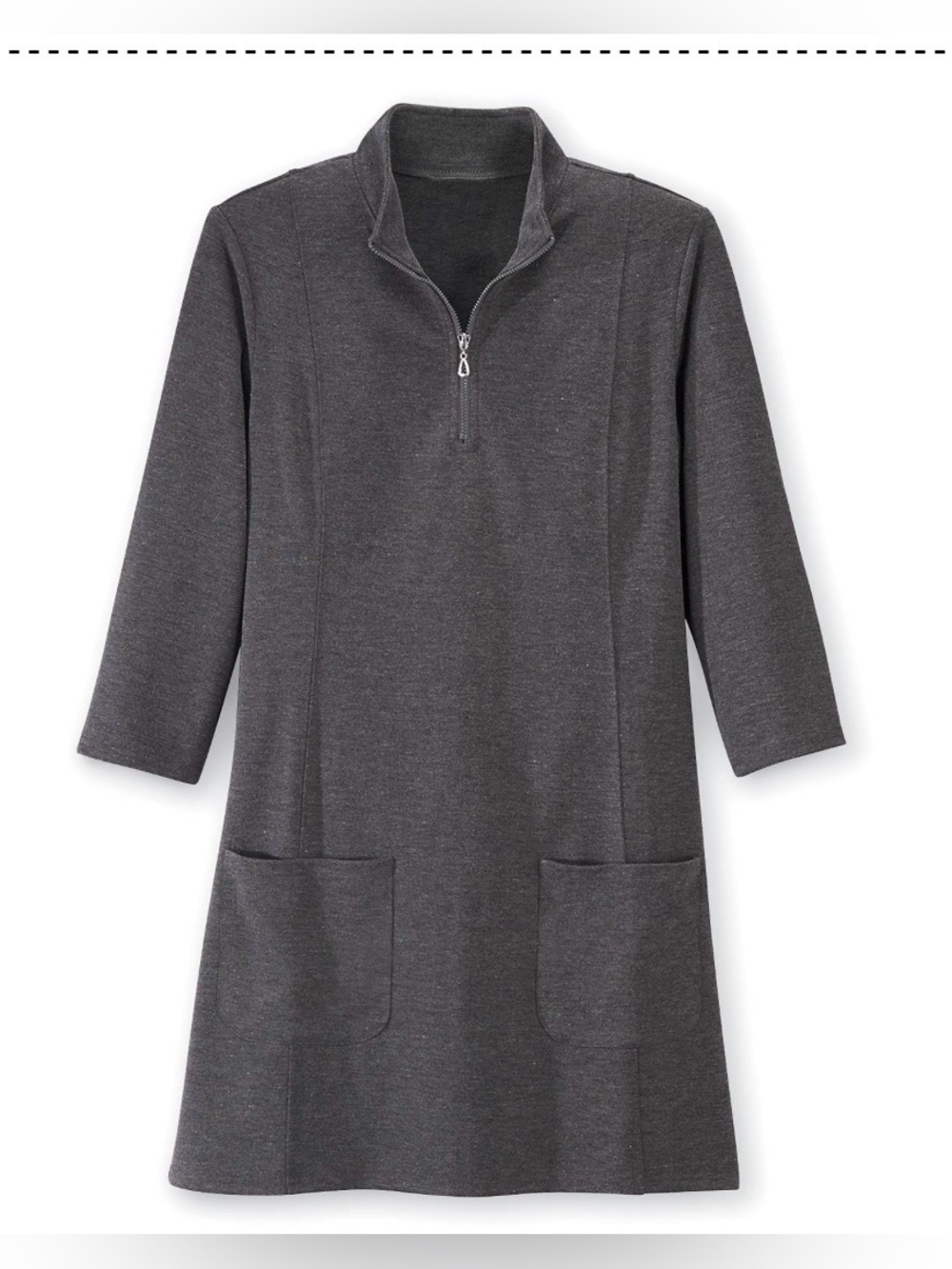 NWT! Northstyle Ponte Knit Tunic, Small, Charcoal